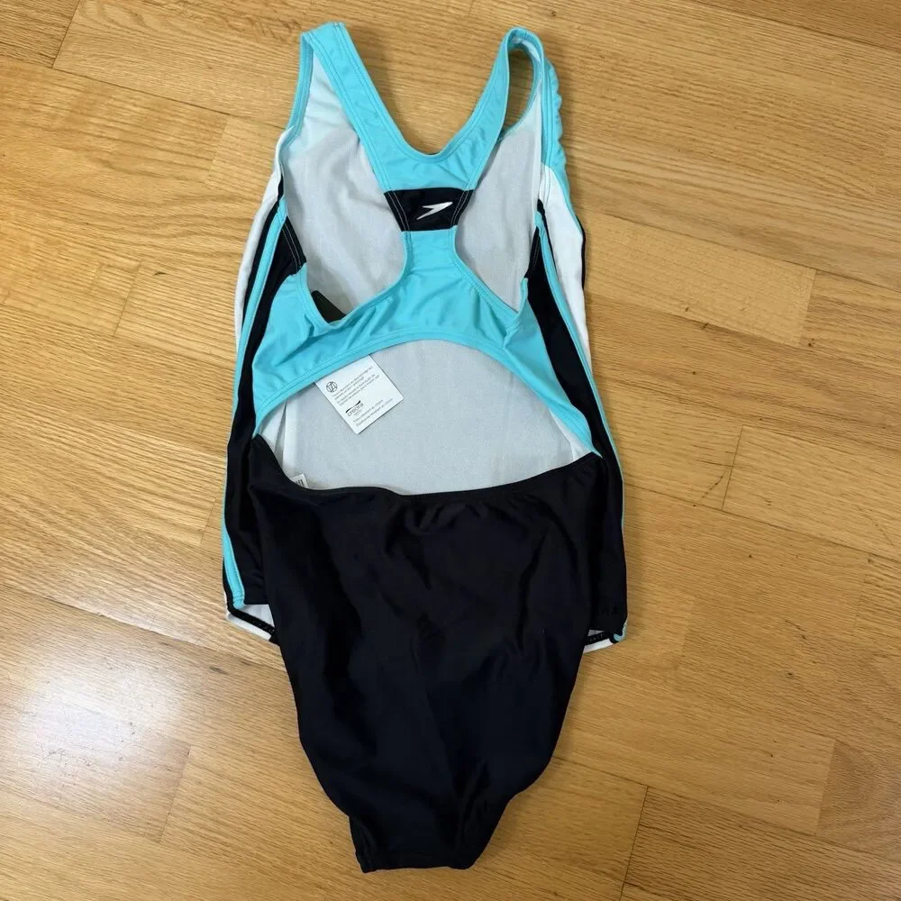 Speedo Girls' NWT Infinity Splice One Piece Swimsuit Sea Level 16 Summer Pool